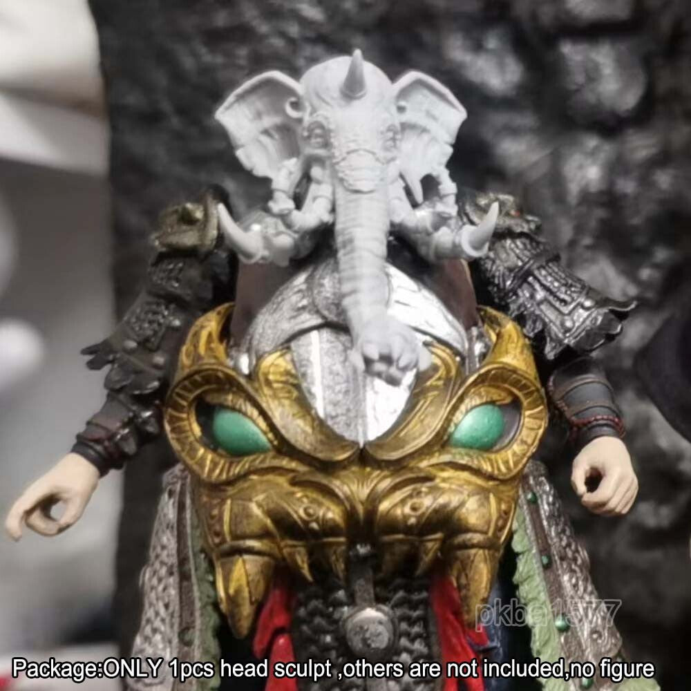 Unpainted 1/18 Elephant Animal Head Sculpt For 3.75'' Figures Acid Rain Joytoy
