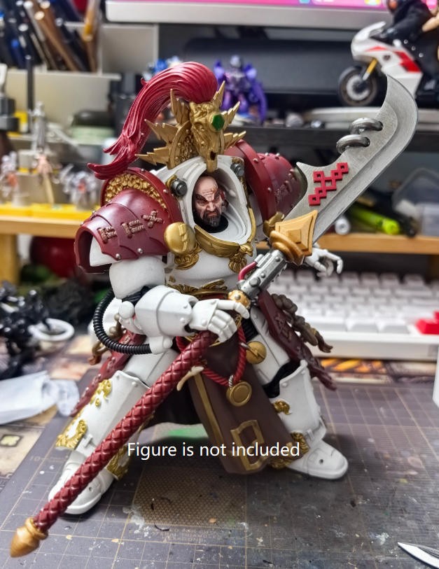 【PRE-ORDER】 Premium PaintedLong-handle Spear Weapon Model For joytoy warhammer 40k Figure