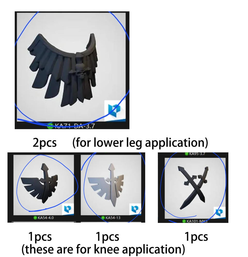 5pcs Unpainted Leg Kits For 5.0 intercessor figures