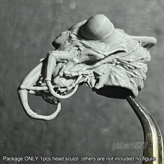 Unpainted 1/18 Insect Moth Head Sculpt Soldier Head Model For 3.75'' Figure