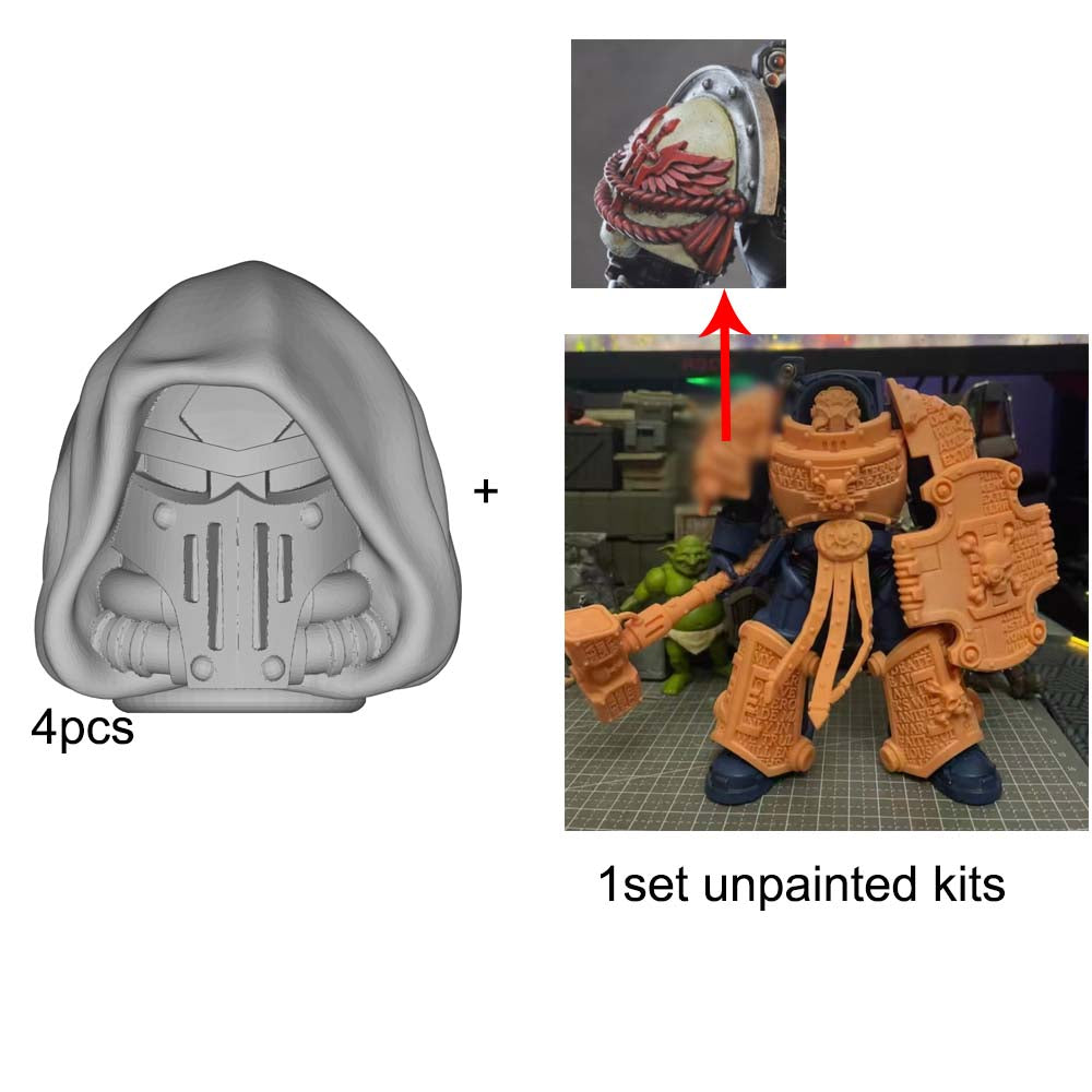 【PRE-ORDER】4pcs Unpainted Head Sculpts + 1 set unpainted kits