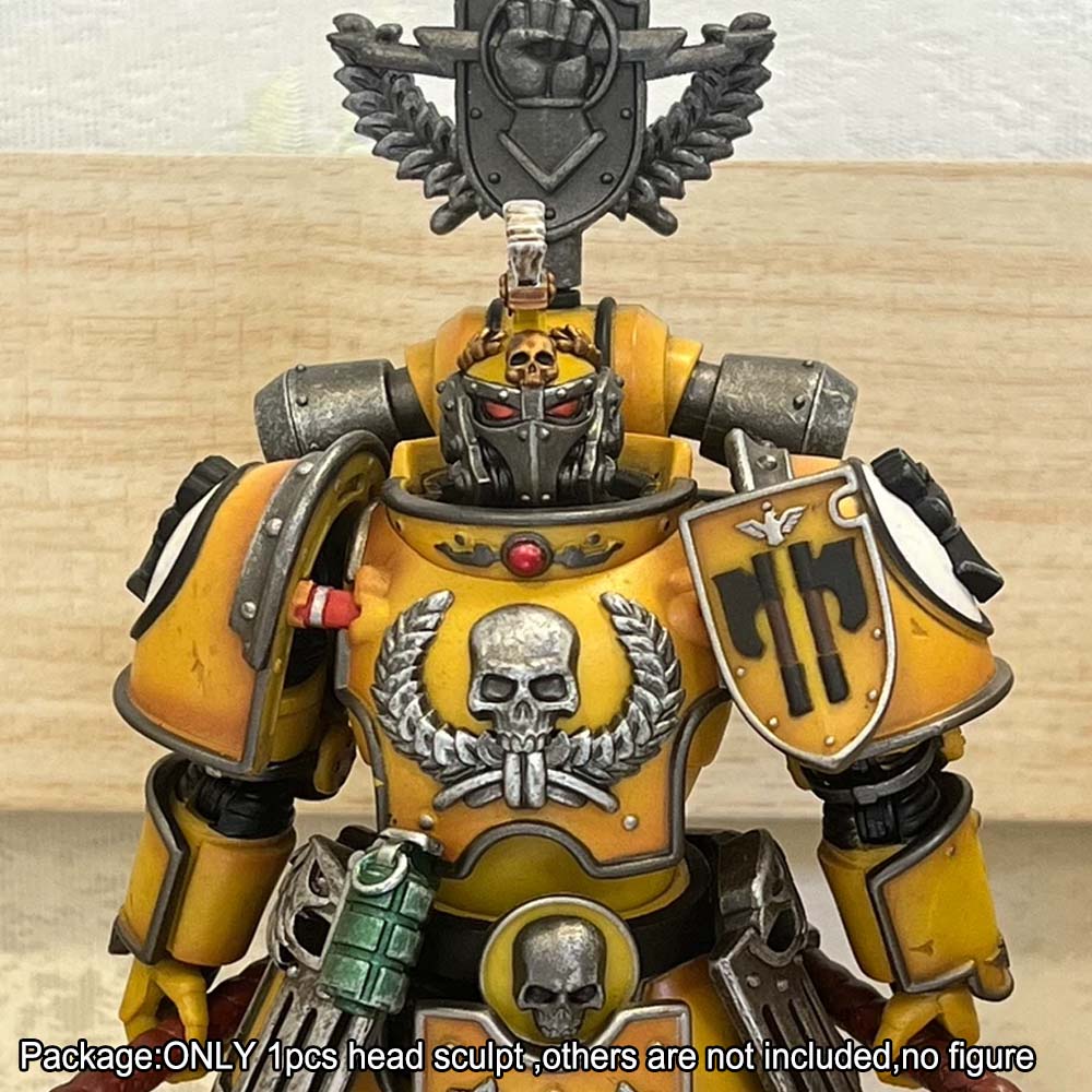 【PRE-ORDER】Premium Painted Man Head Sculpt For joytoy Warhammer 40k Imperial Fists HH Ironclad Terminator