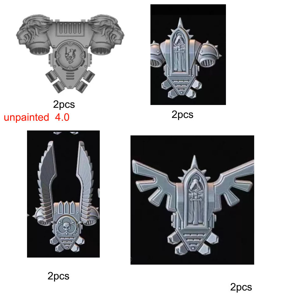 8pcs unpainted backpads for 4.0 joytoy figure
