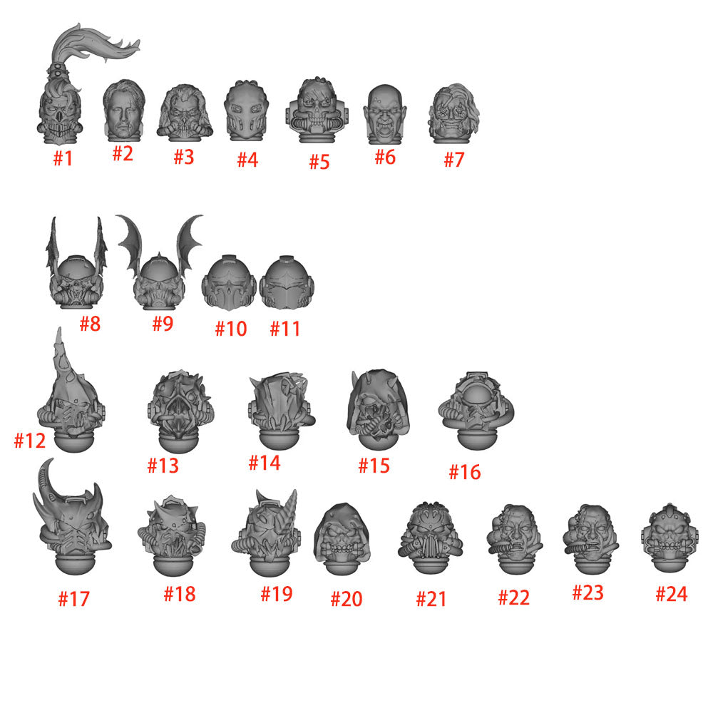 【PRE-ORDER】Single Unpainted Head Sculpt For Joytoy warhammer 40K Night Raptor Figure