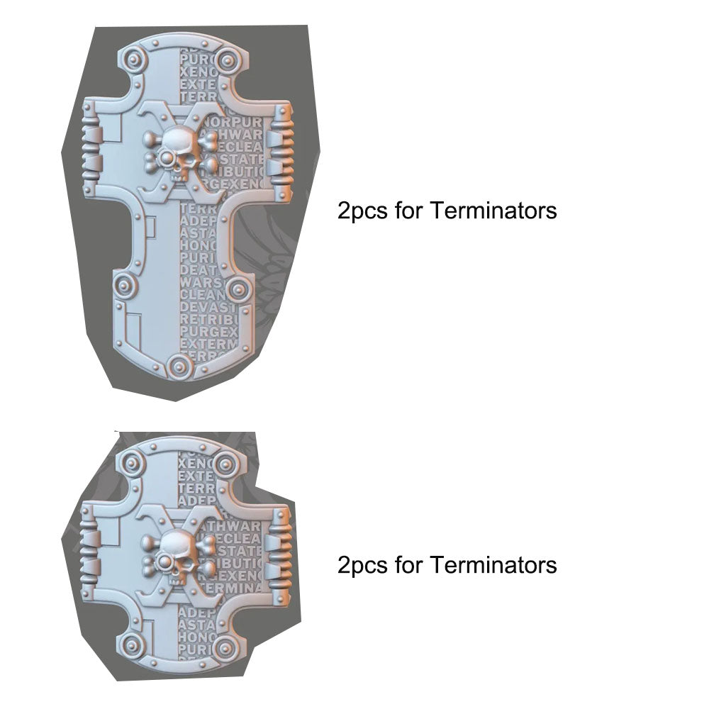 4pcs unpainted shield models for Terminators