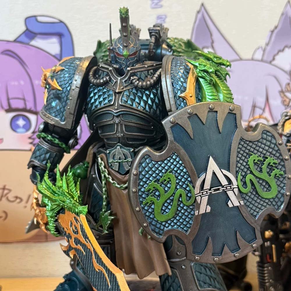 【PRE-ORDER】New Premium Man Head Sculpt shoulder Pauldrons Weapon For Joytoy Warhammer Alpha Legion Figure