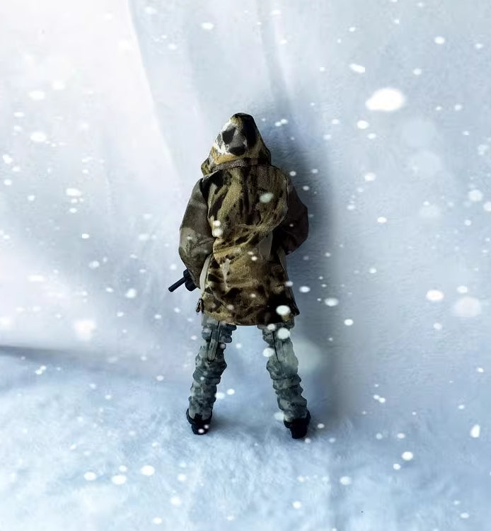【PRE-ORDER】Handmade 1/18 Camouflage Dust Coat Hoodie Clothes For 3.75" Male Figure Toy Accessory