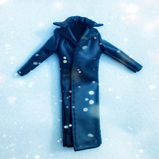 【PRE-ORDER Handmade 1/18 Lapel Leather Trench Coat Outwear Clothes For DIY 3.75" Figure