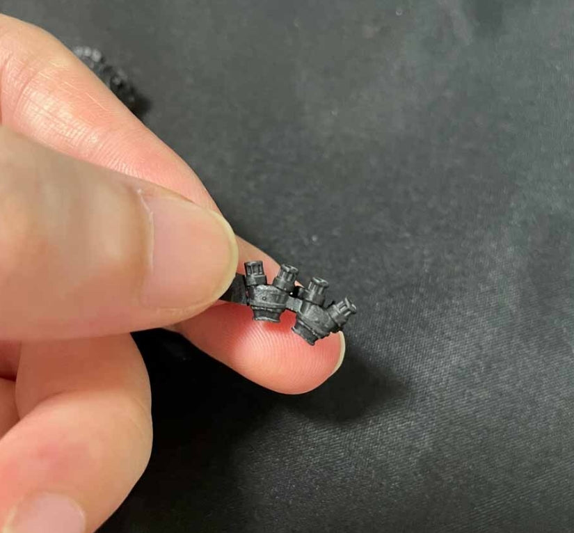 【PRE-ORDER】5pcs Unpainted Black 1/18 Army Four-eye Helmet Models For DIY 3.75" Action Figure