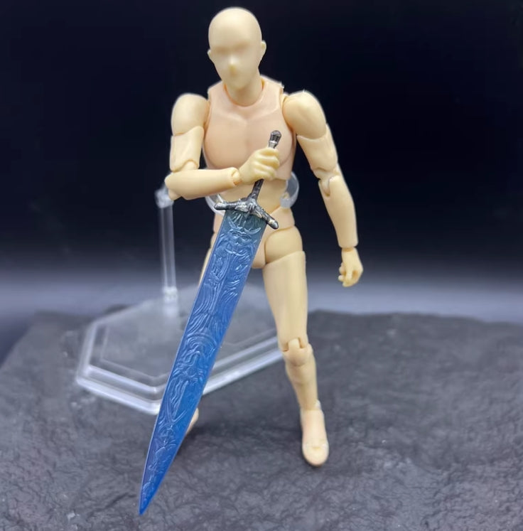 【PRE-ORDER】New Painted 1/12 Knight Sword Weapon Decor For 6" Action Figure vtoys figma