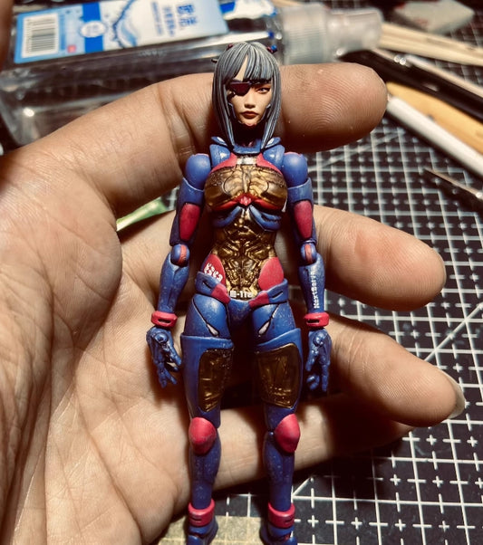 【PRE-ORDER】Premium 1/18 Cyberpunk Girl Head Sculpt Soldier Head For 3.75'' Action Figure