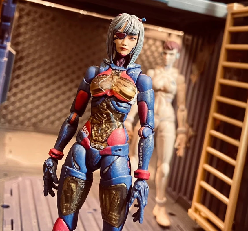 【PRE-ORDER】Premium 1/18 Cyberpunk Girl Head Sculpt Soldier Head For 3.75'' Action Figure