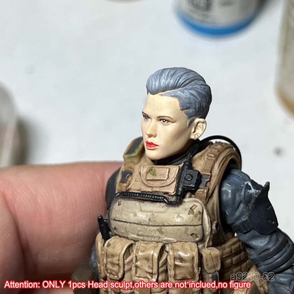 【PRE-ORDER】Delicate Painted 1/18 Female Head Sculpt Model For 3.75" Action Figure Joytoy