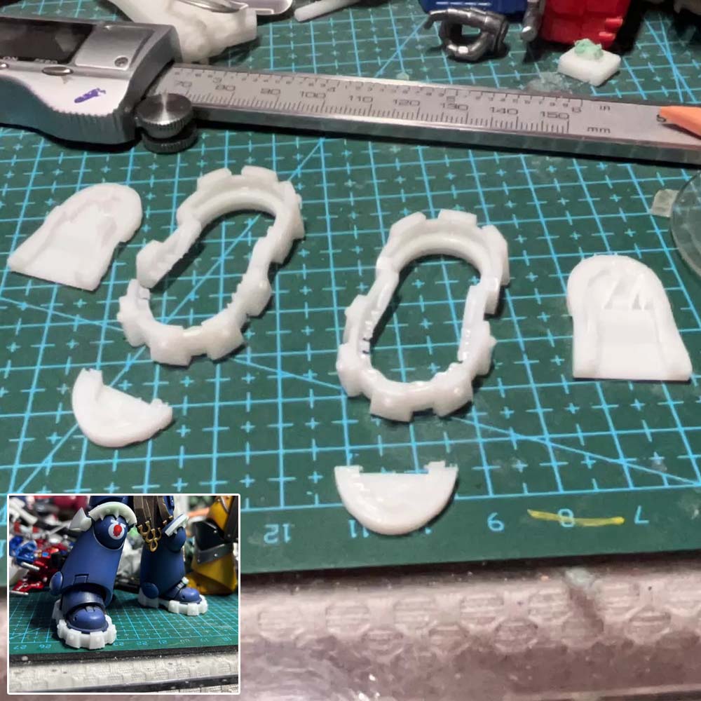 【PRE-ORDER】NEW Unpainted Feet Pads For Joytoy war hammer 4.0 intercessor Figure Body