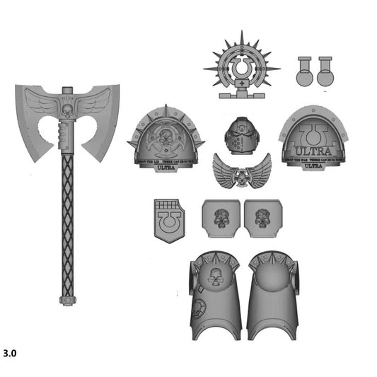 【PRE-ORDER】NEW Unpainted Parts Kits For Joytoy warhammer space marines Figure Body