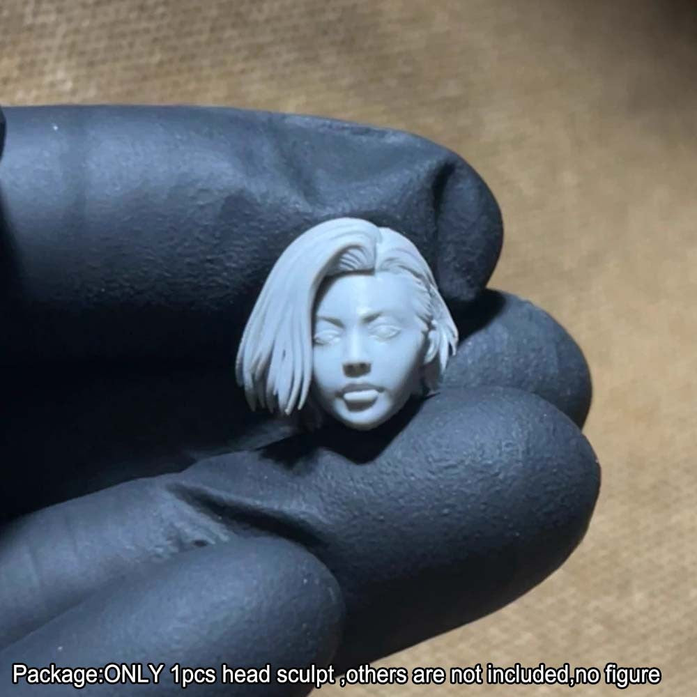 Unpainted 1/18 Female Head Sculpt Model For DIY 3.75'' Acid Rain Joytoy Figure