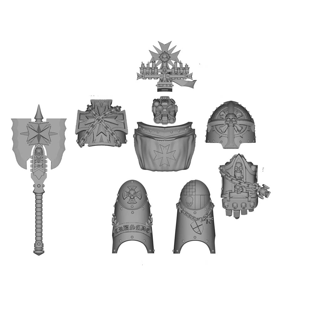 【PRE-ORDER】 NEW Unpainted Parts Kits For Joytoy war hammer Terminator 10ver Black Templar Figure Body