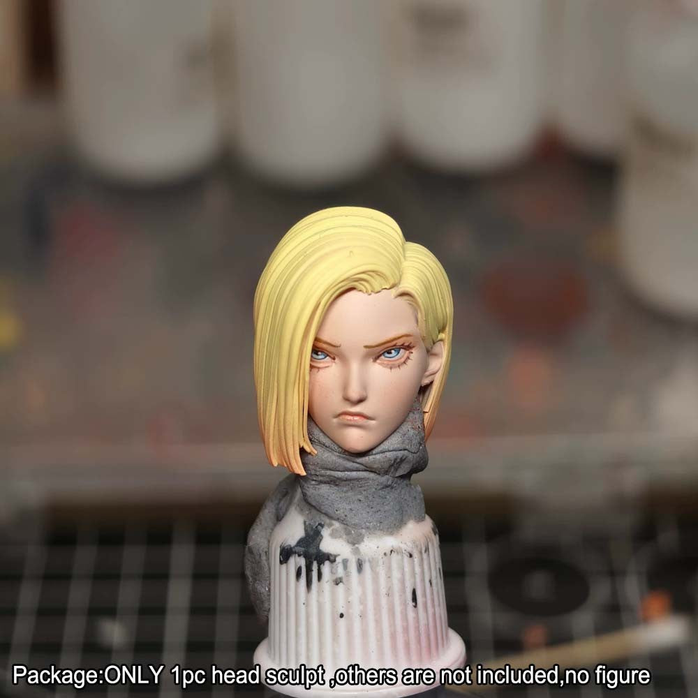 【PRE-ORDER】Premium 1/12 ellow Hair Girl Head Sculpt For DIY 6" romankey crazy Figure Body