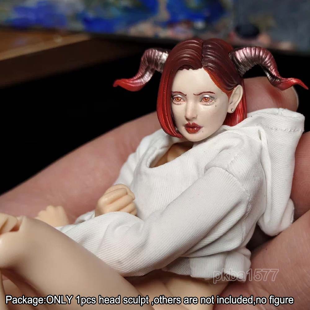 【PRE-ORDER】Premium Painted 1/12 Beauty Lady Head Sculpt Model For 6" romankey cowl Figure