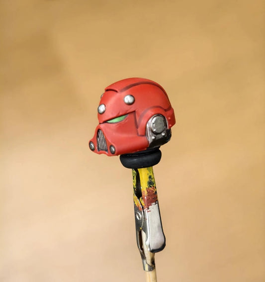 Pre-sale Painted Red UM Man Head Sculpt Model For DIY Action Figure
