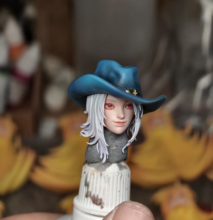 【PRE-ORDER】Premium Painted 1/12 Hat Beauty Head Sculpt For 6" romankey crazy Figure Body