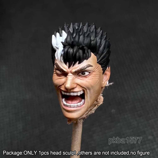 Premium 1/18 Shout Man Head Sculpt Male Head Model For 3.75" Action Figure