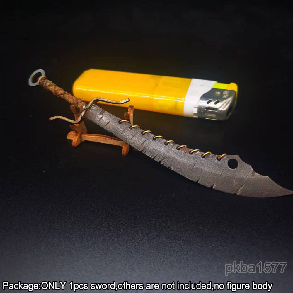 【PRE-ORDER】Handmade 1/18 Metal War-damaged Nine Ring Knife Sword Weapon For 3.75'' Figure
