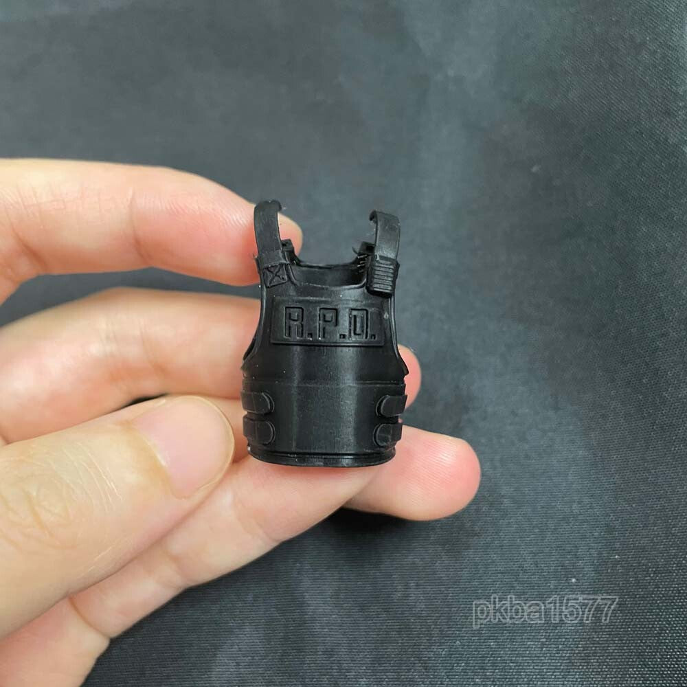 Unpainted Black 1/18 Body Armor model Vest Waistcoat Model For 3.75" Figure