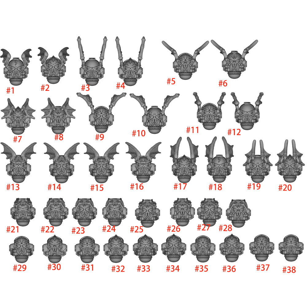 【PRE-ORDER】#C Single Unpainted Head Sculpt Helmet For DIY Joytoy warhammer 40K Night Raptor Figure