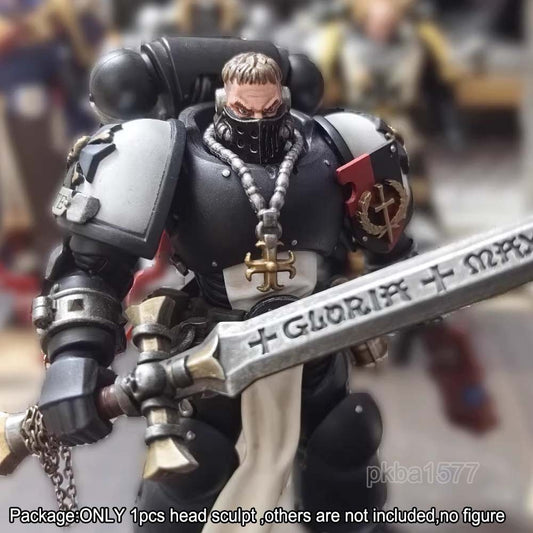 【PRE-ORDER】Premium 1/18 Male Head Sculpt Model For Joytoy Black Templars Action Figure