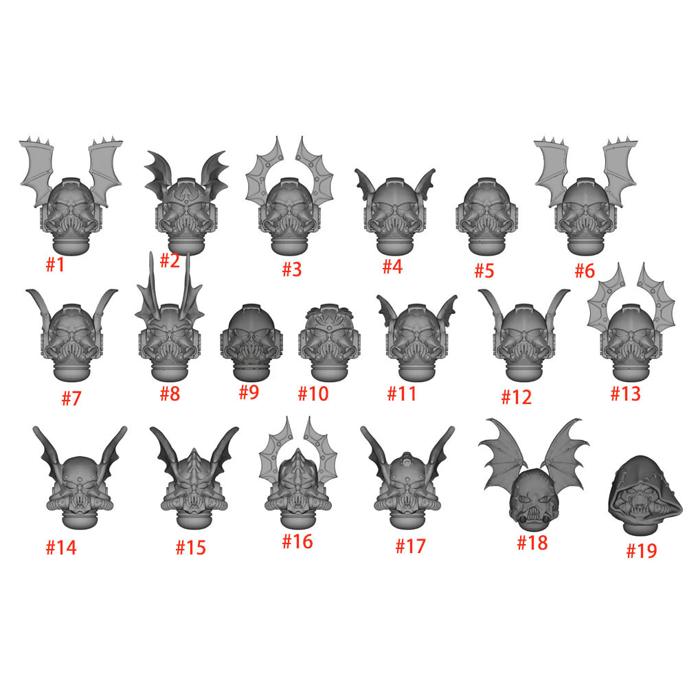 【PRE-ORDER】#B Single Unpainted Head Sculpt Helmet For DIY Joytoy warhammer 40K Night Raptor Figure