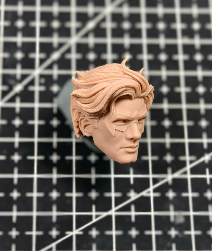 Unpainted 1/12 Robin Man Head Sculpt For DIY 6" SHF ML mezco Mcfarlane Figure