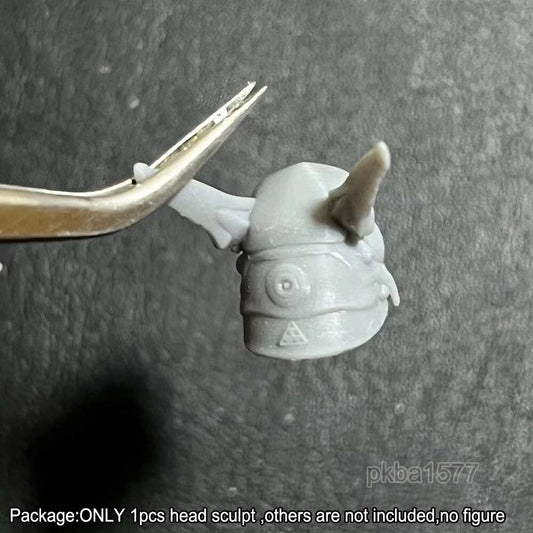 Unpainted 1/18 Man Head Sculpt Model Helmet For 3.75'' Figure Acid Rain Joytoy