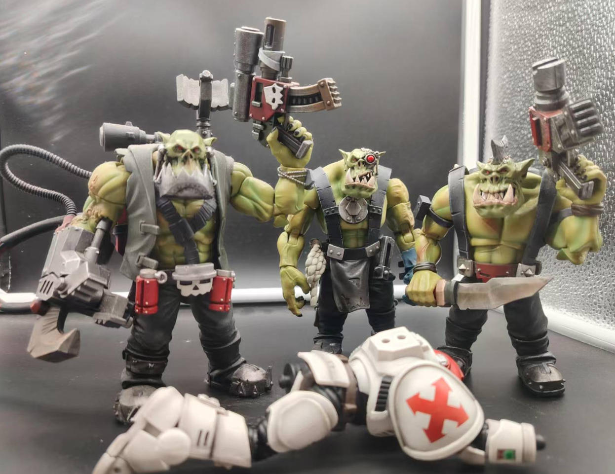 【PRE-ORDER】Premium Man Head Sculpt Head Model For Joytoy Warhammer 40k Ork Figure