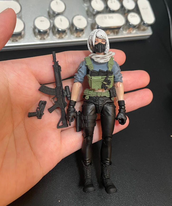 【PRE-ORDER】 New Set Painted 1/18 Scale Hacker Claw/Mai Xiaowen Female Soldier Action Figure Toy Gift
