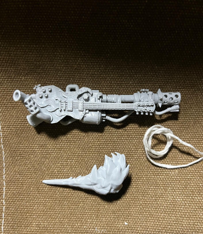 Unpainted 1/18 Punk Guitar Model For 3.75'' Acid Rain Joytoy Action Figure