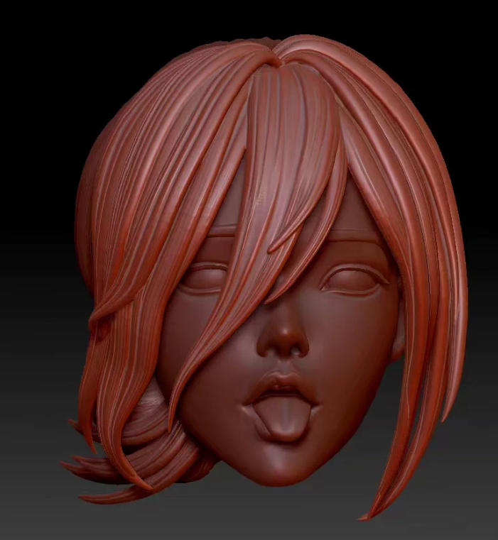 Unpainted Reze Female Girl Head Sculpt Model For 3.75” Action Figure