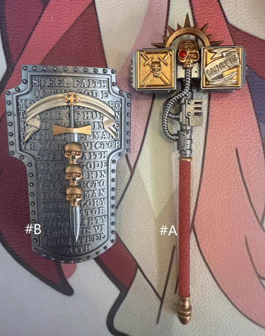 【PRE-ORDER】Single Premium Painted Hammer Shield Weapon Decor Action Figure Accessory