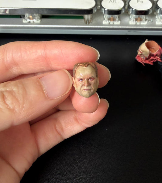 【PRE-ORDER】Premium Painted 1/18 Scale Custom Man Head Sculpt Model For 3.75" Action Figure