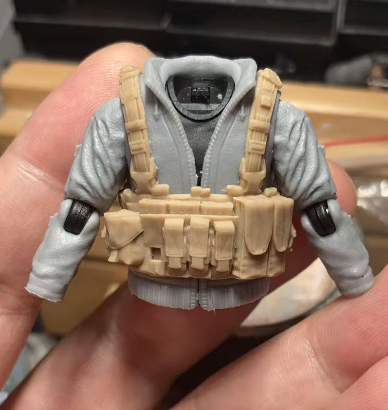 NEW Handmade 1/18 Vest Waistcoat Torso Model For 3.75" bfs Joytoy Figure Accessory