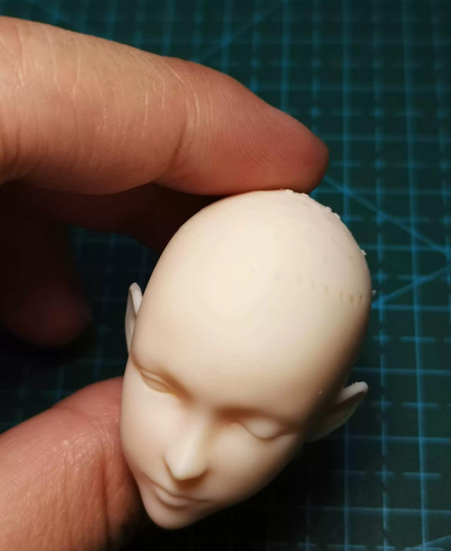Unpainted No Hair Premium 1/12 Female Head Sculpt Soldier Head For 6" mezco Action Figure
