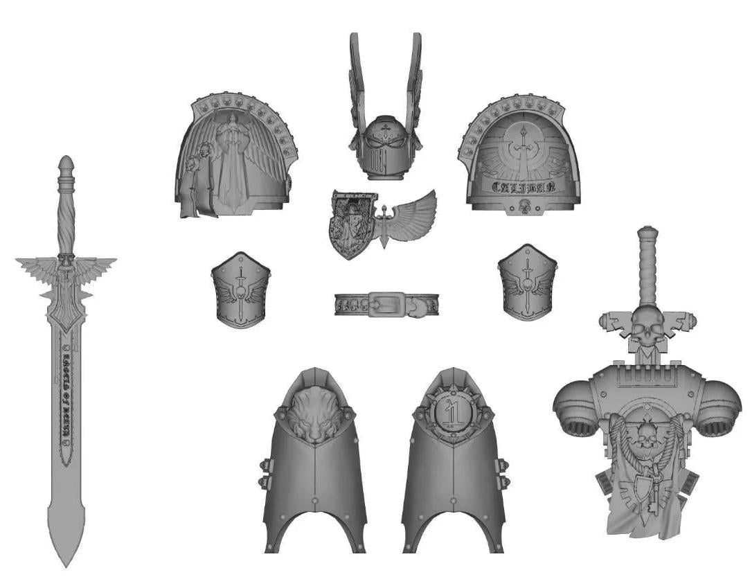 【PRE-ORDER】NEW Unpainted Parts Kits For Joytoy war hammer Dark Angel 4.0 Figure Body