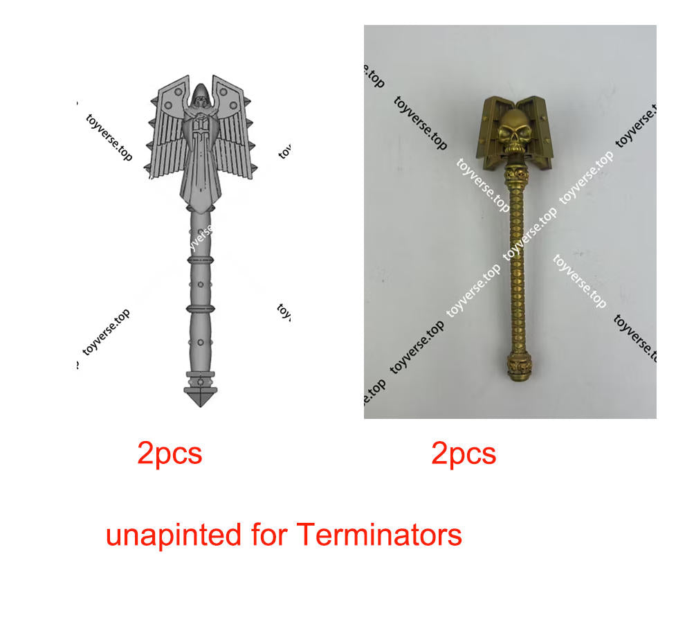 Unpainted 4pcs weapons model for terminators