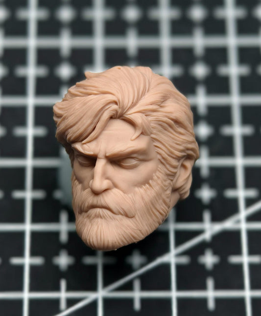 Unpainted 1/12 Last Knight Man Head Sculpt Model For 6" Romankey x cowl male Figure body