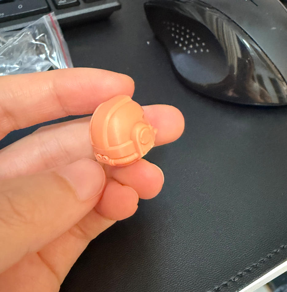 Unpainted Helmet Man Head Sculpt For Joytoy Warhammer 40k Figure