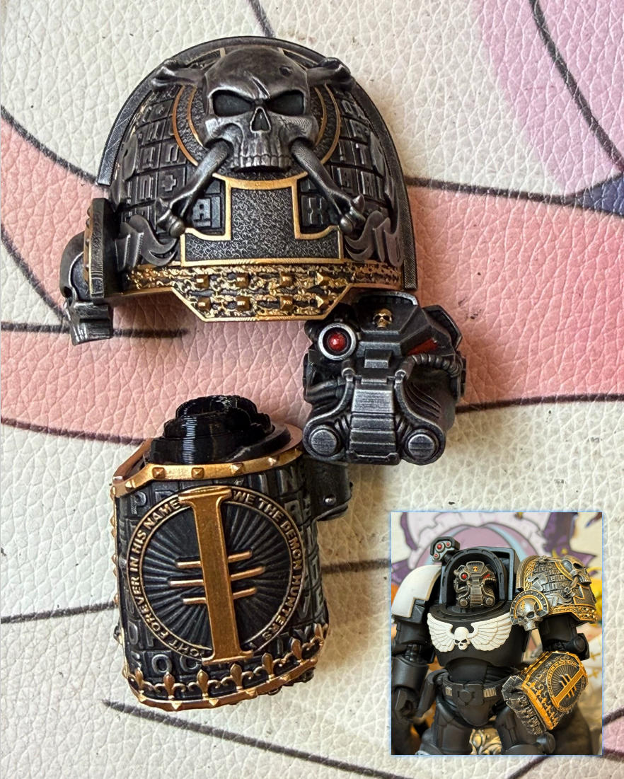 【PRE-ORDER】Premium Head Sculpt Shoulder Armor For joytoy Warhammer 40k 10th Edition Terminators Figure