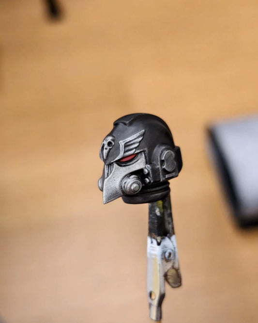 PRE‑ORDER Premium Male Helmet Head Sculpt for JoyToy Warhammer 40K Raven Guard Figure