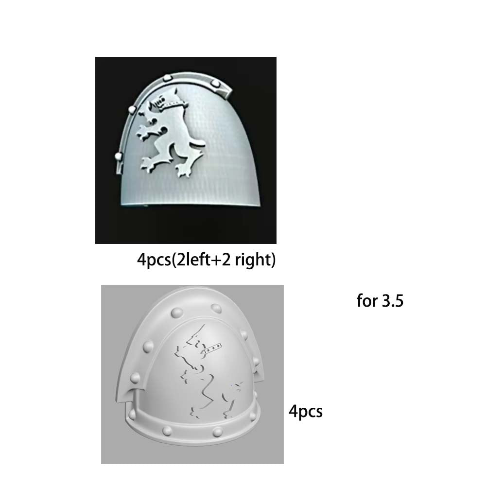 8pcs unpainted kits shoulder amors for DIY Joytoy 3.5 body