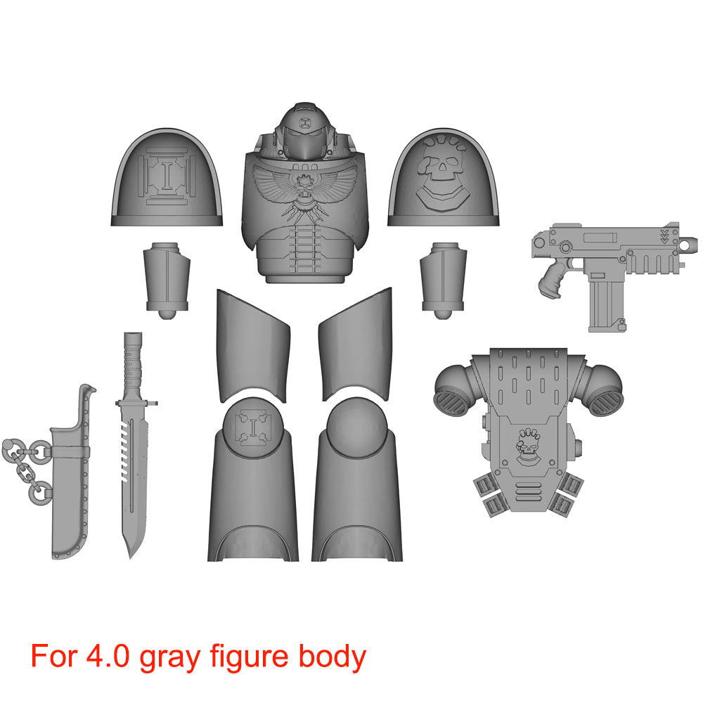 【PRE-ORDER】 #E NEW Unpainted Parts Kits For Joytoy Warhammer Retributor 4.0 gray figure body
