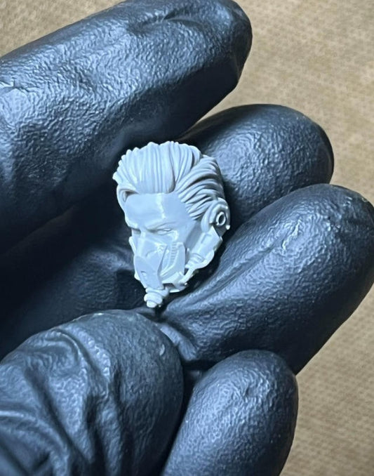 Unpainted 1/18 Punk Man Head Sculpt Model For 3.75'' Acid Rain Joytoy Figure